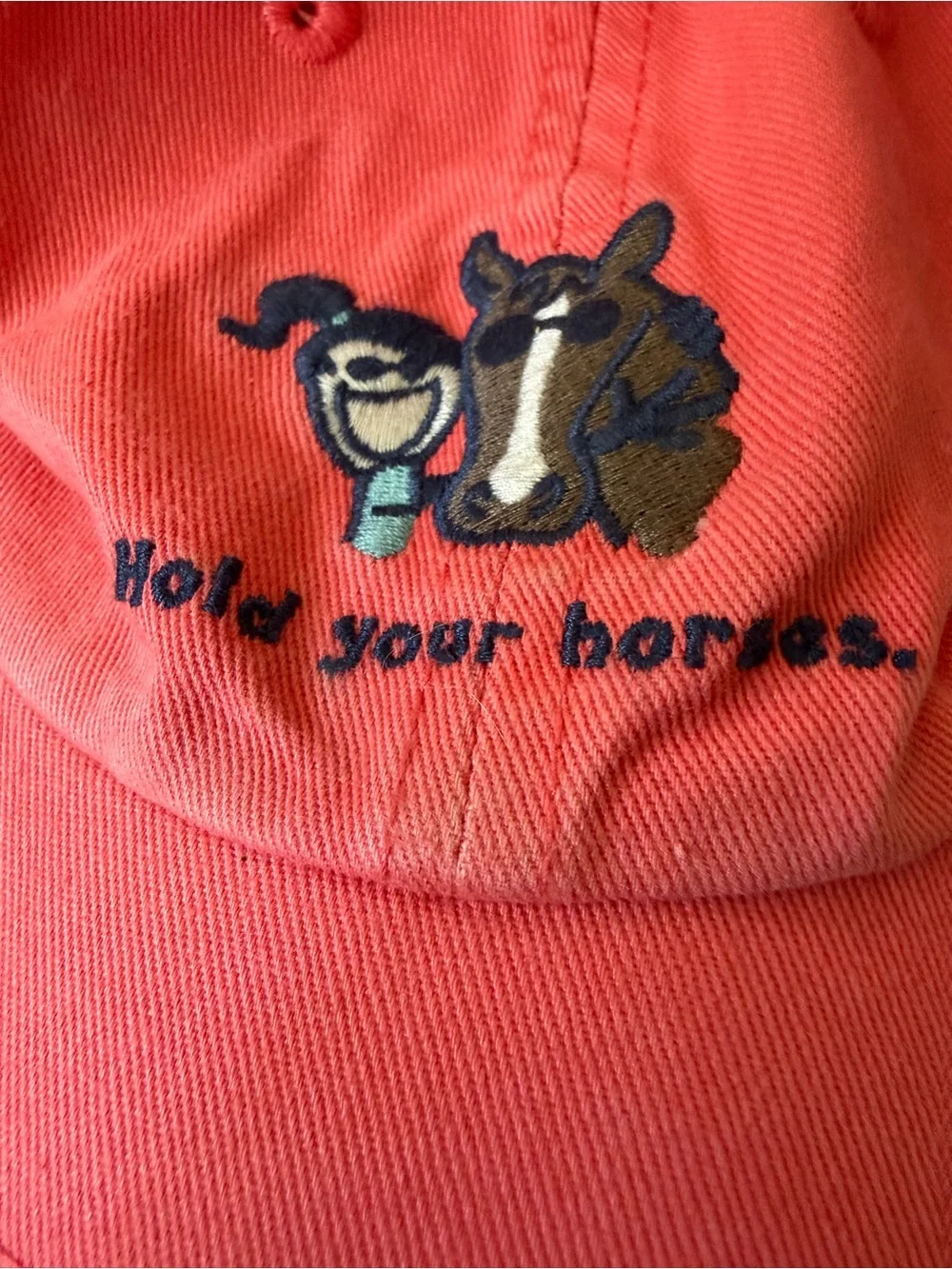 Life Is Good Girls 2T-4T Hold Your Horses Embroidered Baseball Cap Horse